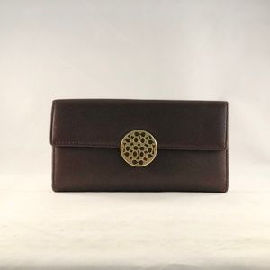 Coach Trifold Wallet w/ Gold Coach Monogram(USED)